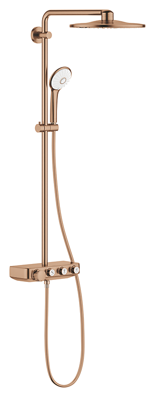 GROHE Euphoria brusesystem SmartControl 310 Duo termostat til væg, børstet warm sunset