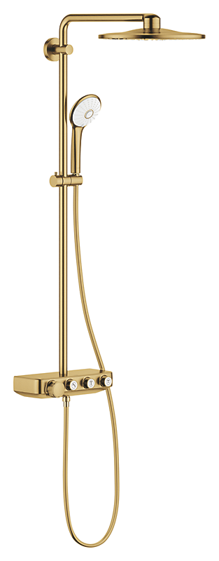 GROHE Euphoria brusesystem SmartControl 310 Duo termostat til væg, børstet cool sunrise