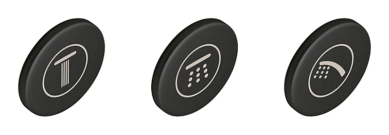 GROHE trykknapsæt Frosted Granite