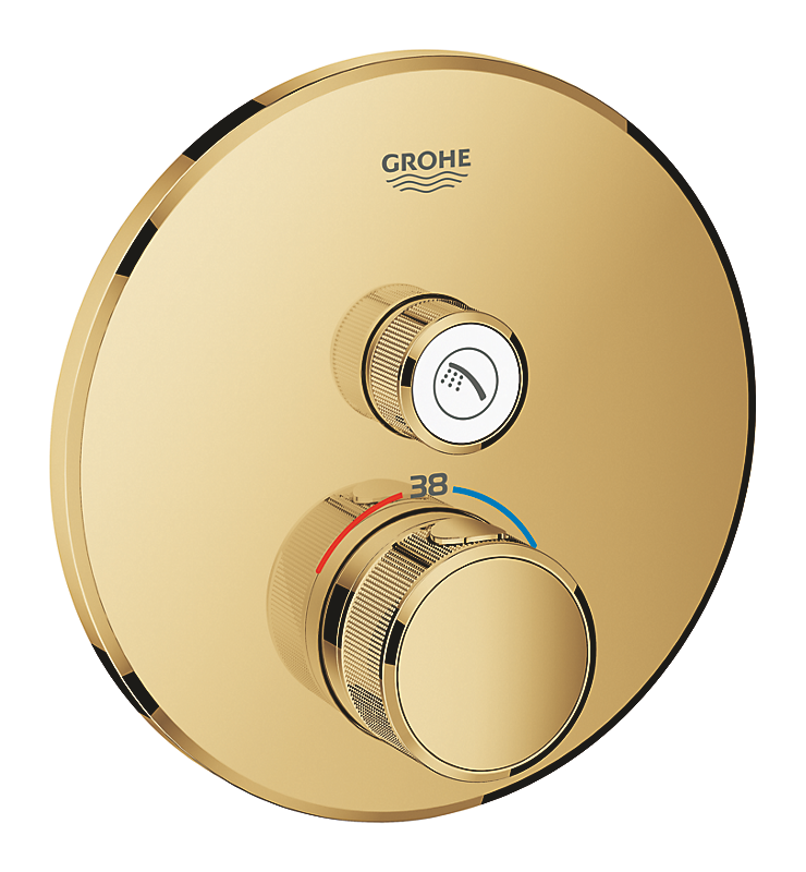 GROHE Grohtherm SmartControl brus Forplade, Termostat med 1 ventil, cool sunrise