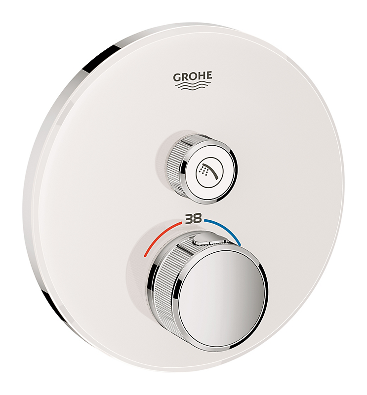 GROHE SmartControl termostatarmatur. Hvidt glas 1SC