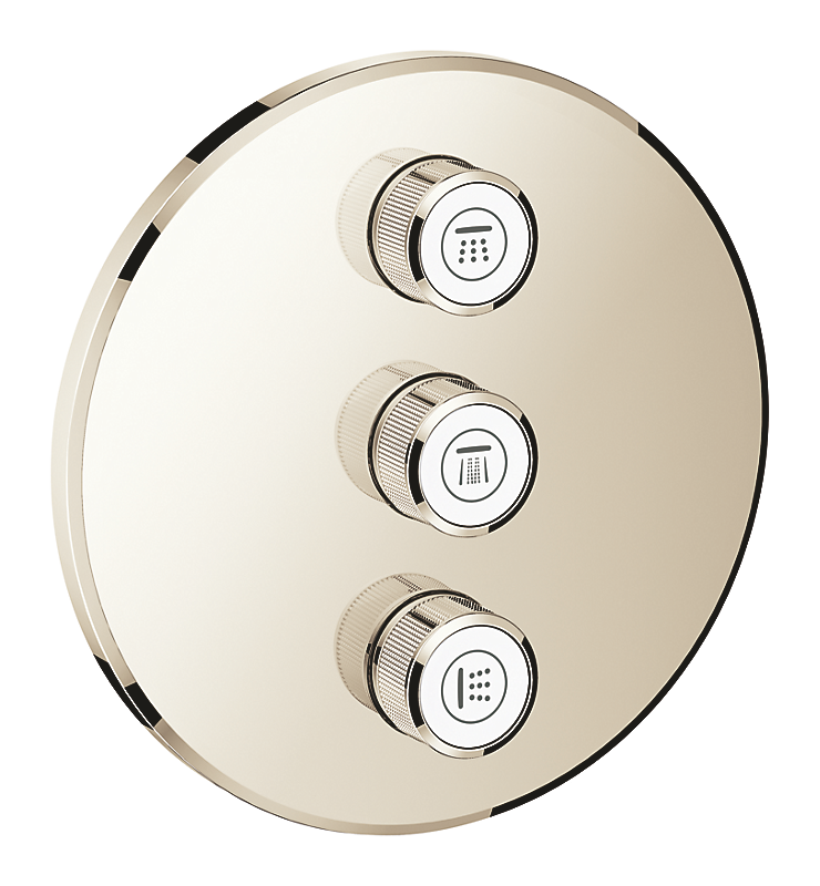 GROHE Grohtherm SmartControl forplade Triple volume kontrol sæt, poleret nikkel