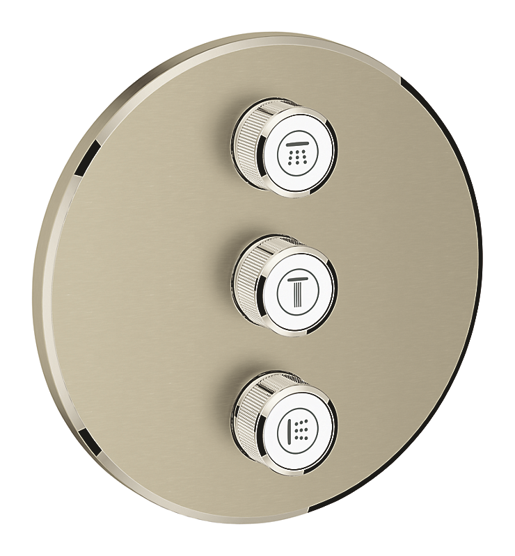 GROHE Grohtherm SmartControl forplade Triple volume kontrol sæt, børstet nikkel