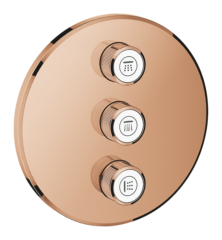 GROHE Grohtherm SmartControl forplade Triple volume kontrol sæt, warm sunset