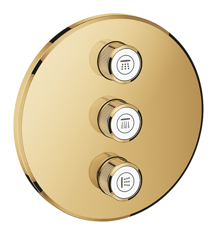 GROHE Grohtherm SmartControl forplade Triple volume kontrol sæt, cool sunrise