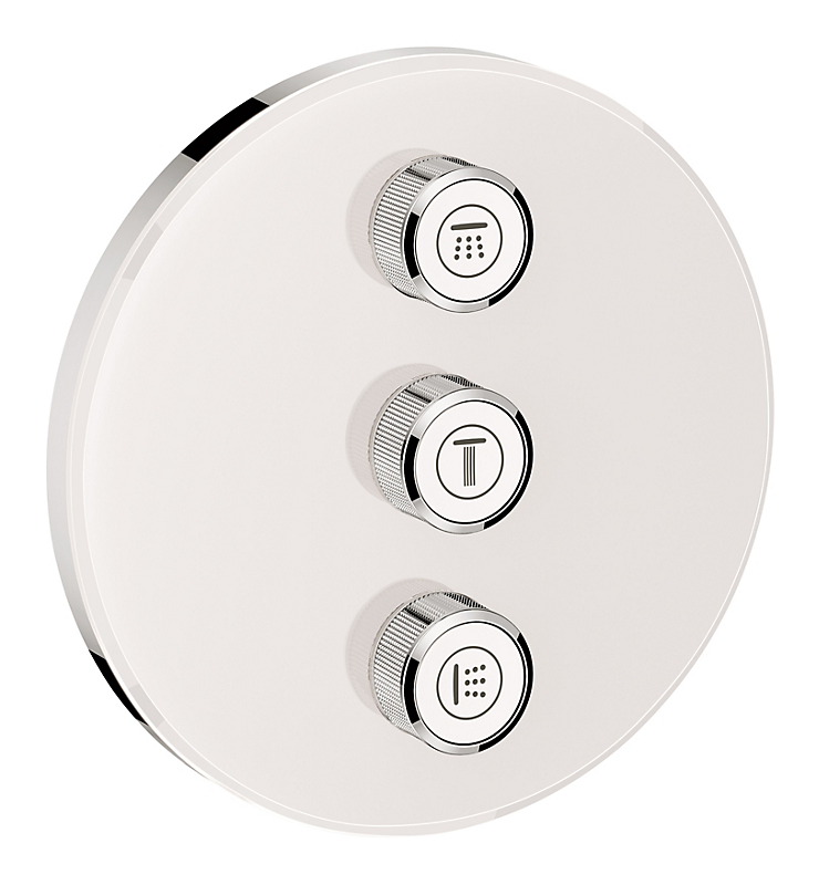 GROHE SmartControl triple volume kontrol sæt. Hvidt glas 3SC