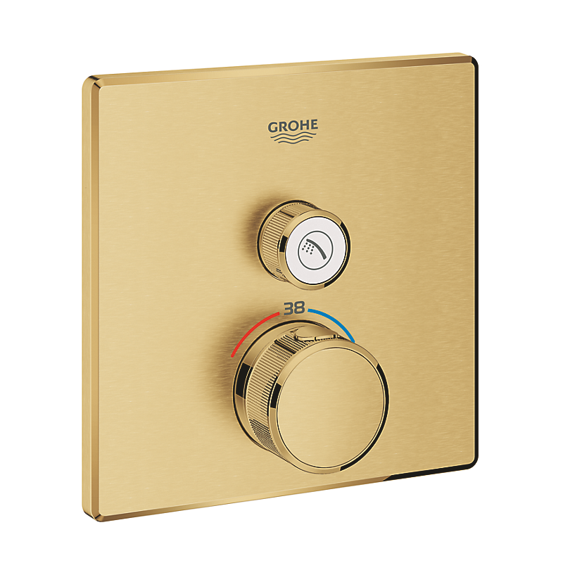 GROHE Grohtherm SmartControl 1SC Termostat til indbygning med en ventil, børstet cool sunrise