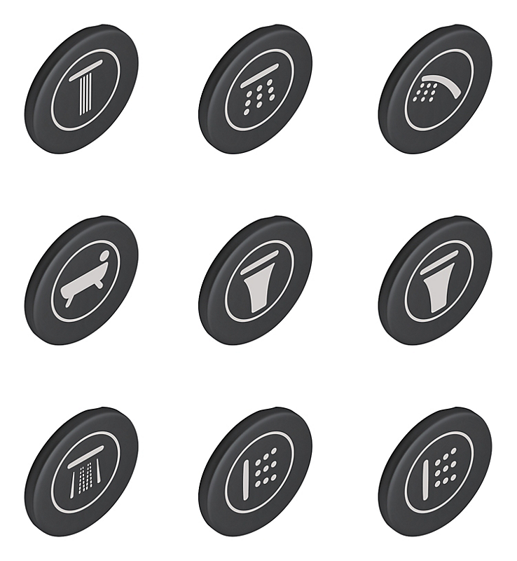 GROHE trykknapsæt Frosted Granite