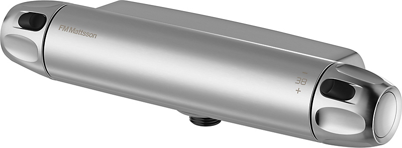 FMM 9000xe termostat tryk- og temperaturstyring. Børstet krom