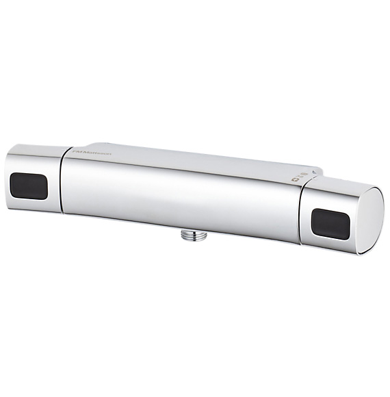 FMM Siljan termostatarmatur med afgang ned. Med keramisk topstykke, trykbalanceret.