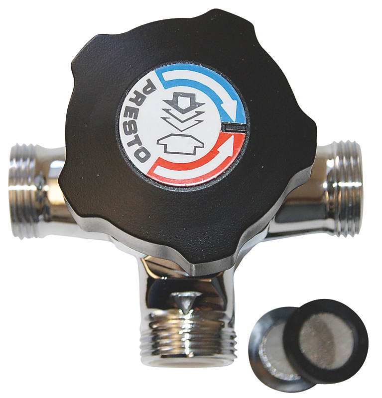 Presto Alpa blandeventil 3/4 selvluk np/20-30sek. krom/sort