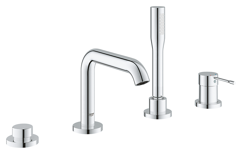 GROHE Essence armatur badekar 4-h 4-huls kar- & brusekombination, Forkromet