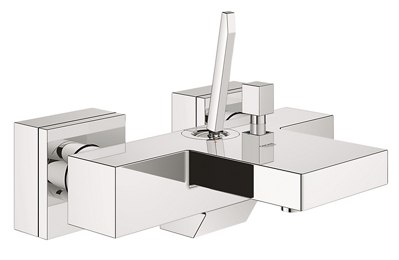 GROHE EuroCube Joy etgrebsbatteri til kar/brus. Forkromet