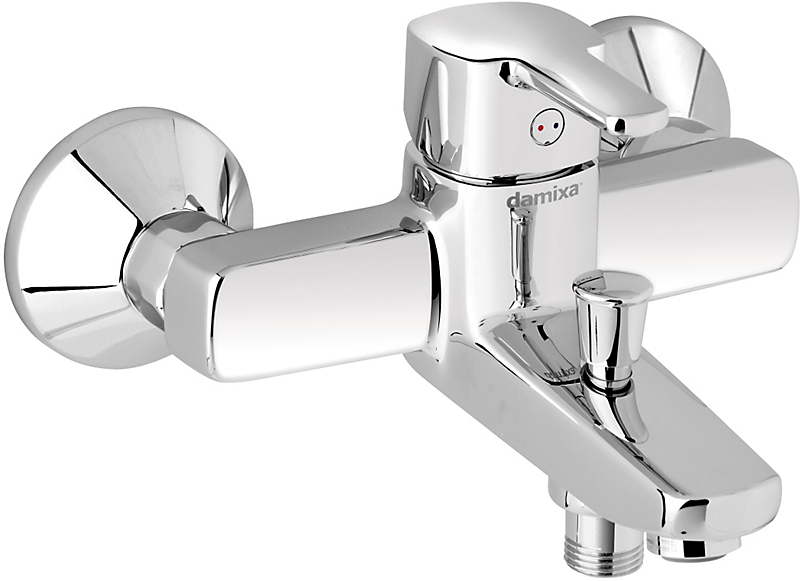 Damixa Pine vægbatteri til kar/brus med koldstart