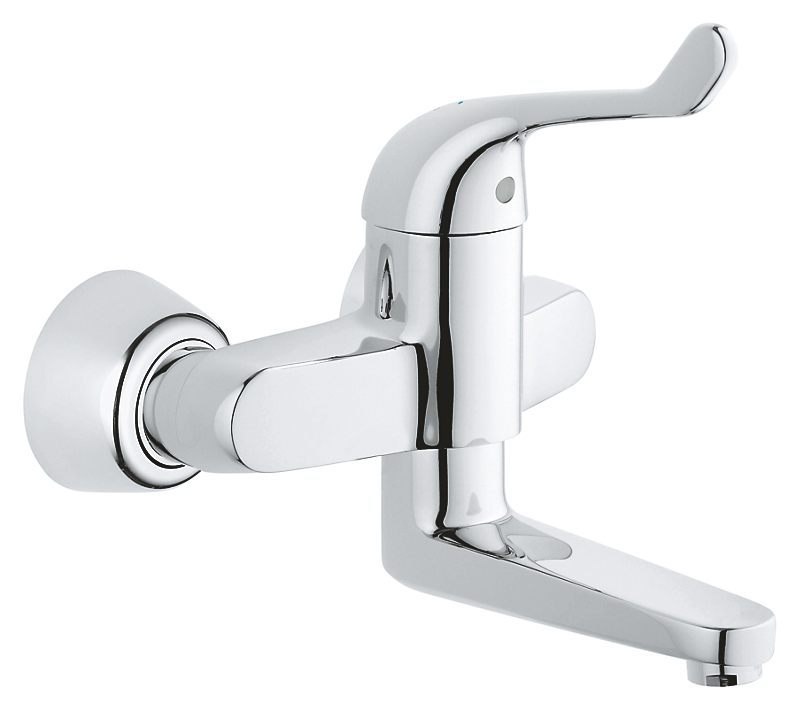 GROHE Euroeco spec håndvaskarmatur til vægmontering, 196mm tud forkromet