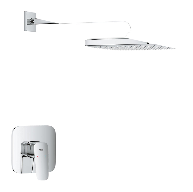 GROHE Cubeo Bundle Brusesystem til indbygning med hovedbruser. Krom