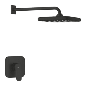 GROHE Cubeo Bundle Brusesystem til indbygning med hovedbruser. Sort