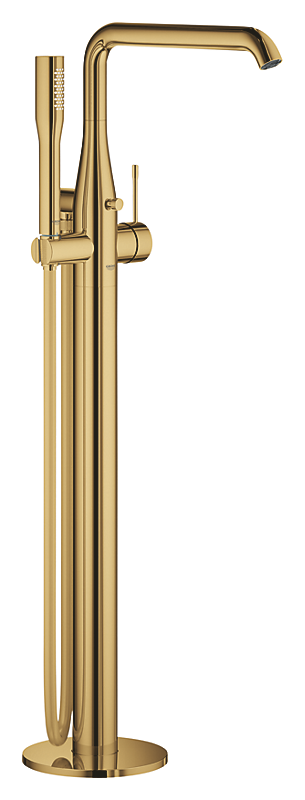 GROHE Essence fritstående etgrebsarmatur til kar. Gulvmonteret med bruser. Cool Sunrise