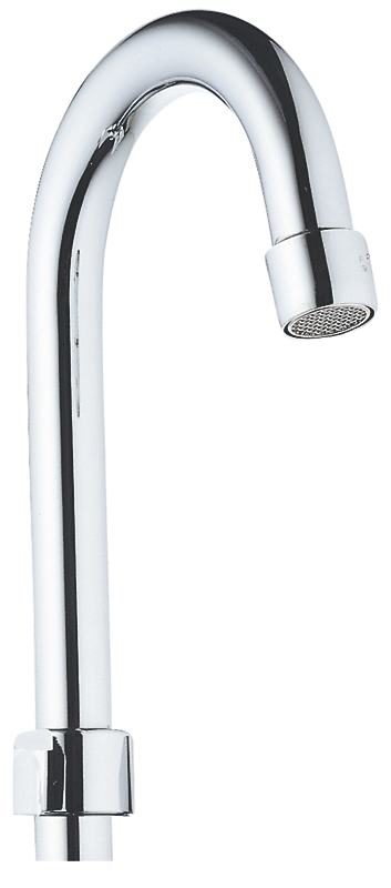 Børma Standard C-tud 100 mm. Svingbar, med 3/4'' omløber. Krom