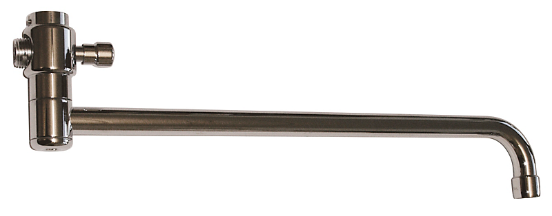 Børma Tud med omskifter, tilg. 1/2 afg. 1/2 400mm tudfr. Krom