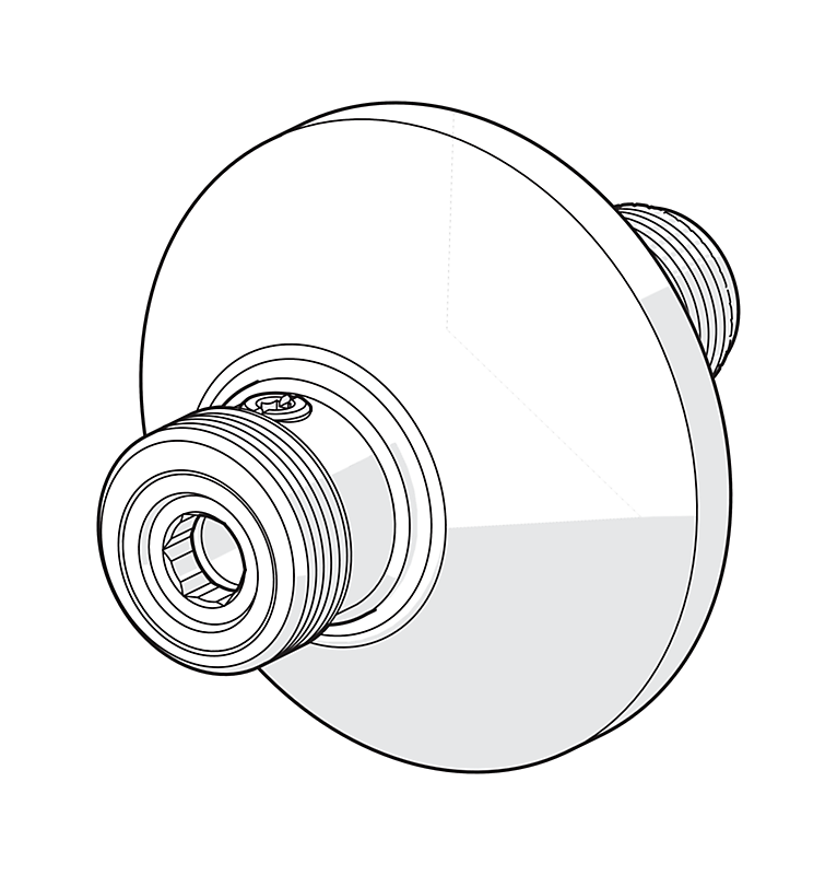 Oras tilgangsstykke 70mm 3/4x1/2 med afspærring, forkromet