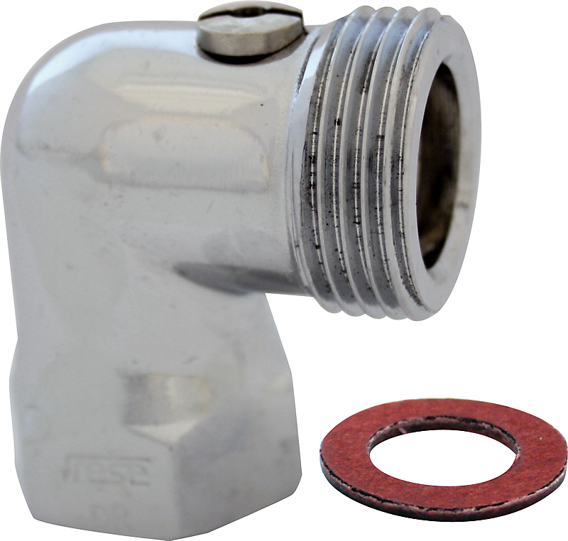 Gustavsberg Tilgangsstykke vinkel 3/4'' - 1/2'' N/M med afspærring