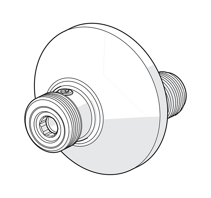 Oras tilgangsstykke 70mm 3/4x1/2 cc10mm med afspærring, forkromet