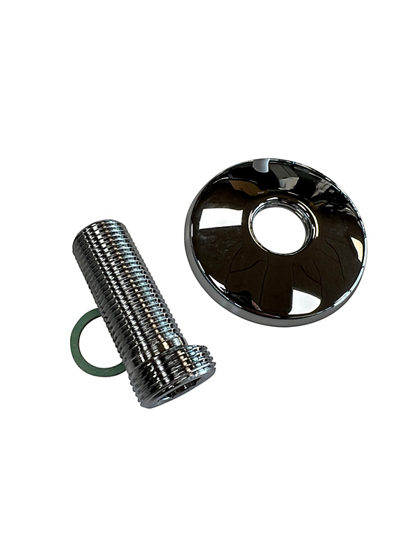 Tilgangsstykke excentrisk 3/4''x1/2'' 60mm. Med 70mm roset