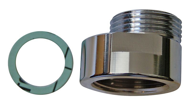 Tilgangsstykke. 5 mm Excentrisk. 3/4 nippel X 3/4 muffe