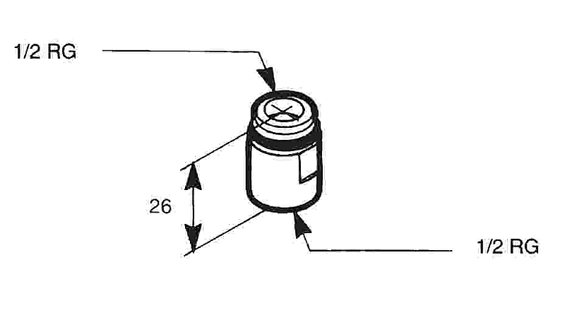 Broen Flowfix Vandbegrænser 6 L Sort 1/2x1/2