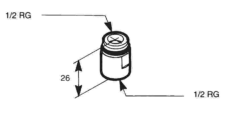 Broen Flowfix Vandbegrænser 12 L Rød 1/2 X 1/2 Lav Model