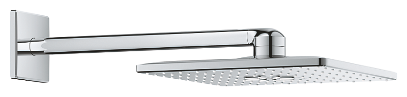 GROHE Rainshower Hovedbruser firkantet. Til indbygning 310 mm hoved, 400 mm stang, krom