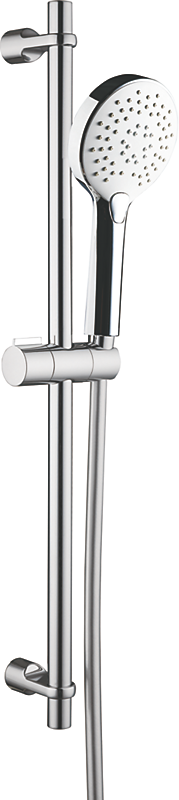 Image Round+ Brusesæt 3-jet funktion. Rengøringsvenlig superflex slange. Krom & hvid