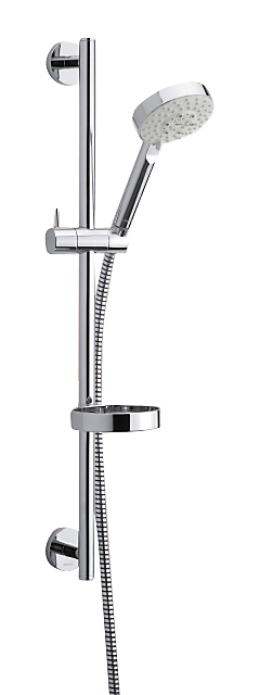 Damixa Osier Kudos grande brusersæt med sæbeskål 5 stråletyper. Krom