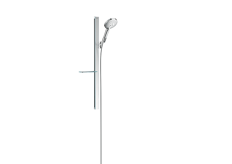 hansgrohe Raindance Select S Brusersæt 120 3jet. Med 90 cm bruserstang og sæbeskål. Krom