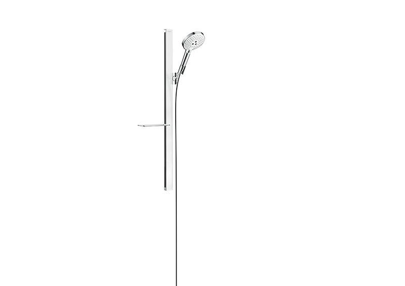 hansgrohe Raindance Select Brusersæt 120 3jet. 90 cm bruserstang & sæbeskål. Hvid/krom