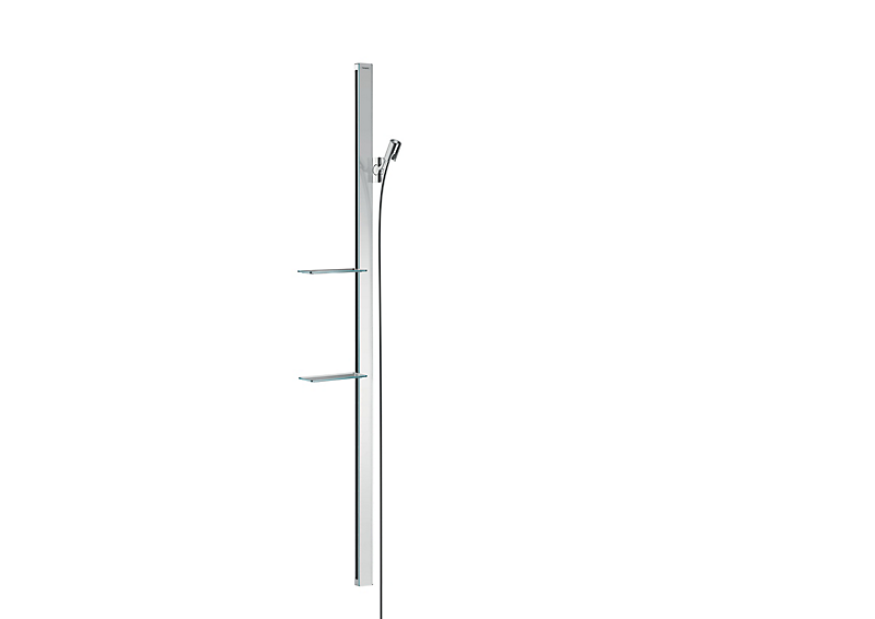 hansgrohe Unica E bruserstang 150 cm med bruserslange & 2 sæbeskåle. Krom