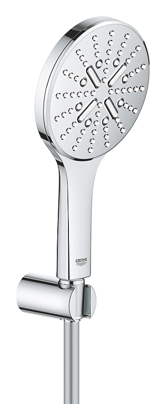 GROHE Rainshower SmartActive 130 håndbrusersæt 3 sprays, med håndbruse holder, Silverflex bruseslange 1.500 mm