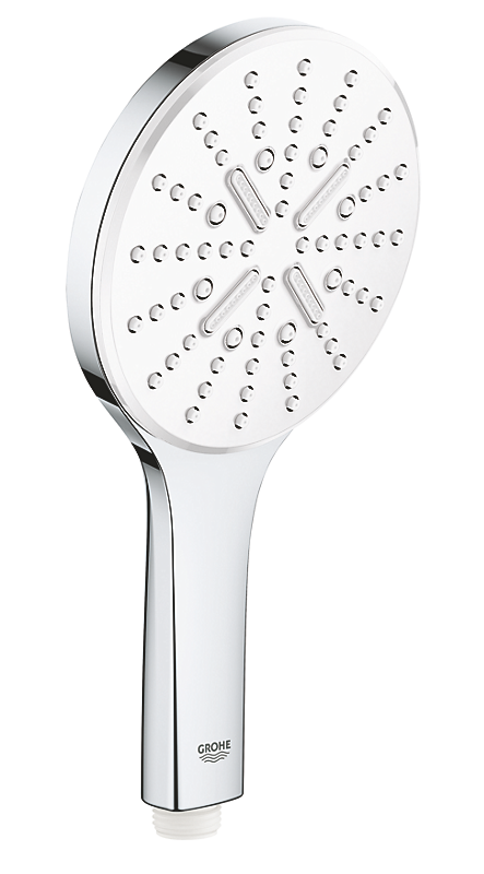 GROHE Rainshower SmartActive 130 håndbruser 3 sprays, sprayplade moon white, GROHE Rain med DripStop
