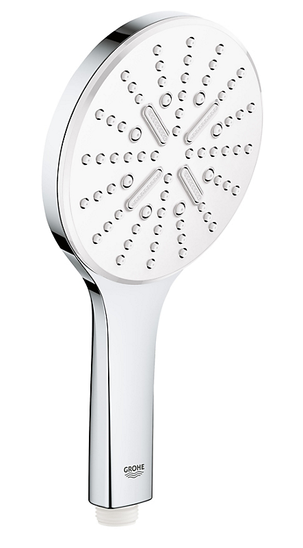 GROHE Rainshower SmartActive 130 håndbruser 3 sprays, sprayplade moon white, GROHE Rain med DripStop