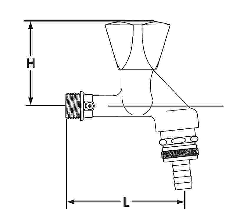 Broen Aftapventil Matfork. 1/2 M/slforskr. Kronegreb