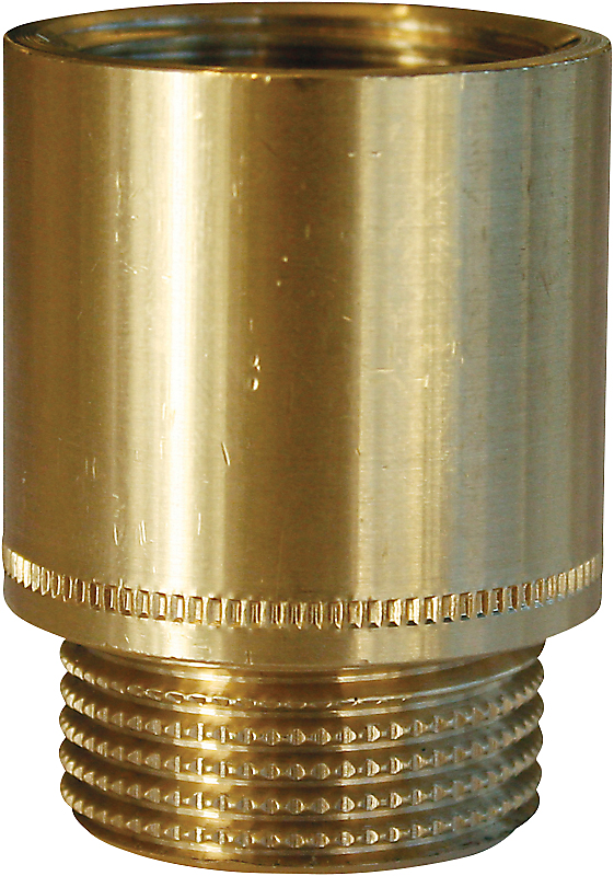 haneforlænger 1/2'' x 30 mm, muffe/nippel, rå messing