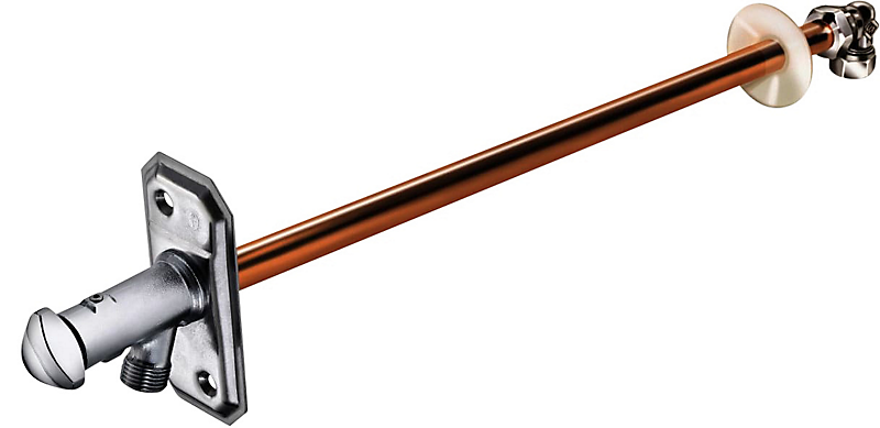 Gustavsberg posteventil 15x1000mm med greb indbygget kontraventil, råforkromet