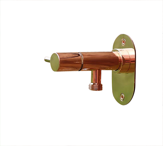 Frostline EQI wall posteventil 15 mm 150-350mm, kobber