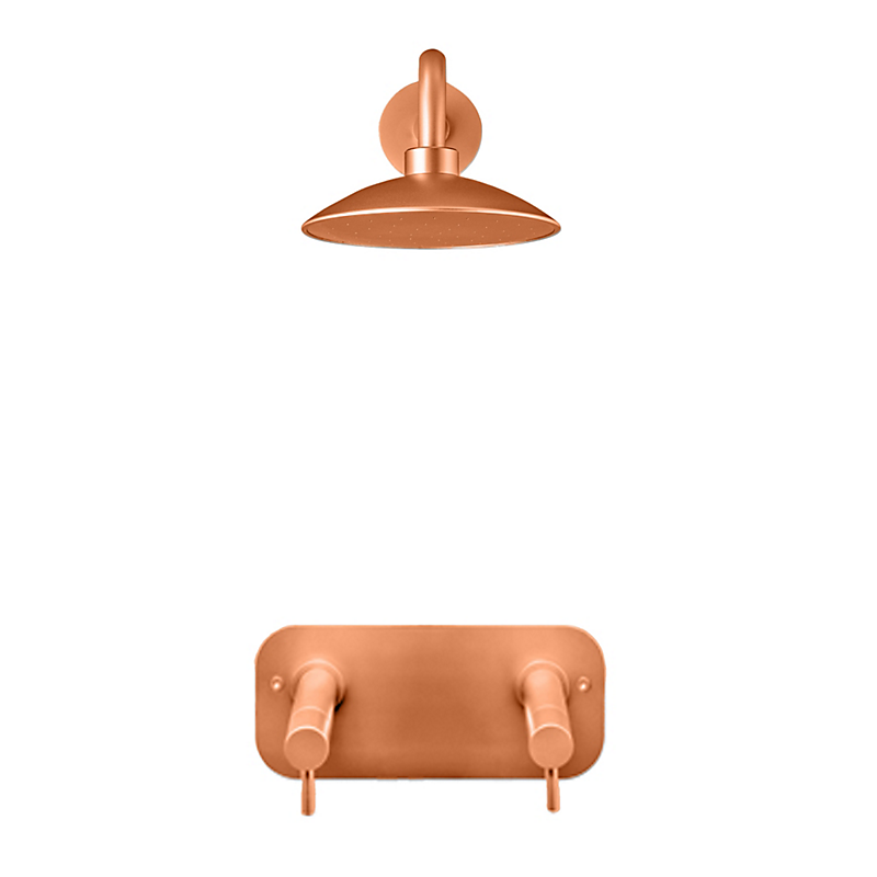 Frostline EQI indbygget bruser Kobber udebruser til koldt & varmt vand. Murtykkelse 180-220mm