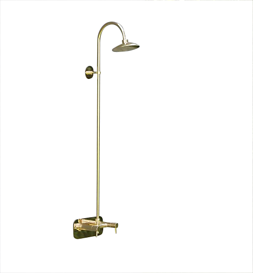 Frostline EQI væghængt udendørsbruser 15 mm 150-350 mm, messing