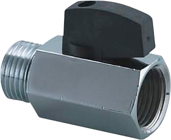 V&B Forkromet kuglehane 1/2'' nippel/muffe med håndtag