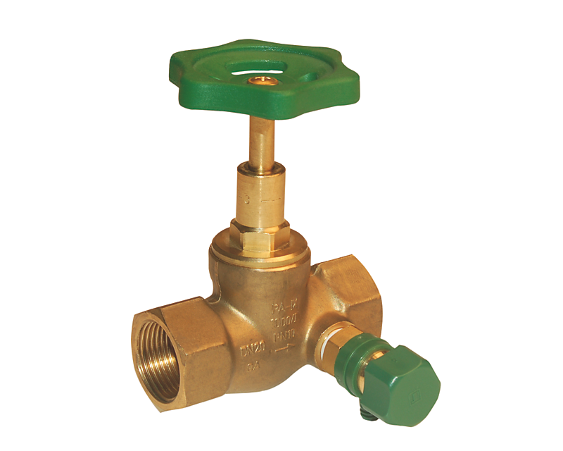 Broen Stopventil med aftap 3/4'' muffe-muffe