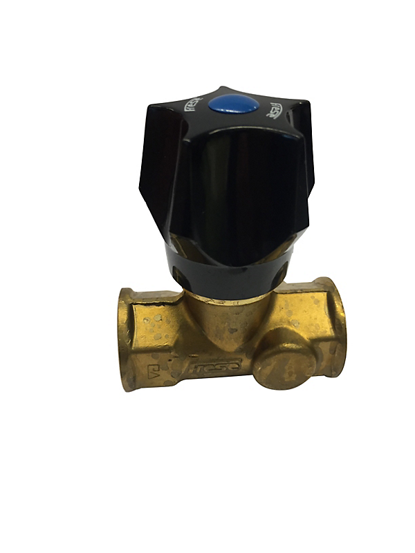 Frese Stopventil Blå/rød med kontraventil, muffe/muffe 1/2''