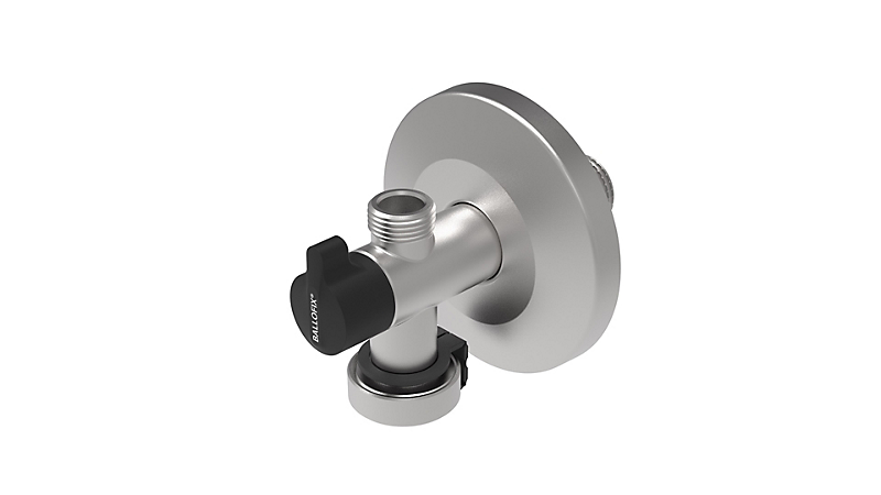 BROEN BALLOFIX Vinkelventil Dobbelt, med kontraventil 3/8x1/2x3/4, rustfri